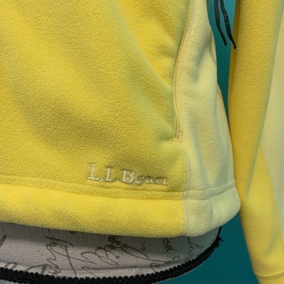 L.L. Bean Yellow Polartec Zip Up Fleece Coat - Picture 5 of 8